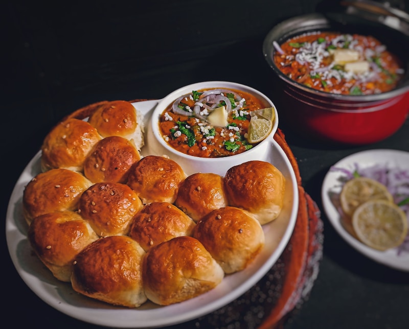 Khakhra stack on plate